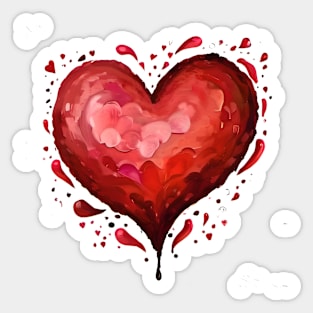 heart watercolor Sticker